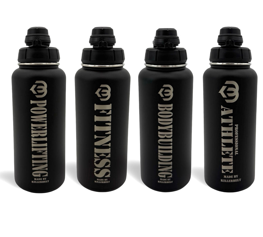 Edelstahl Wasserflasche KILLERBOTTLE Powerlifting, Bodybuilding, Athlete, Fitness