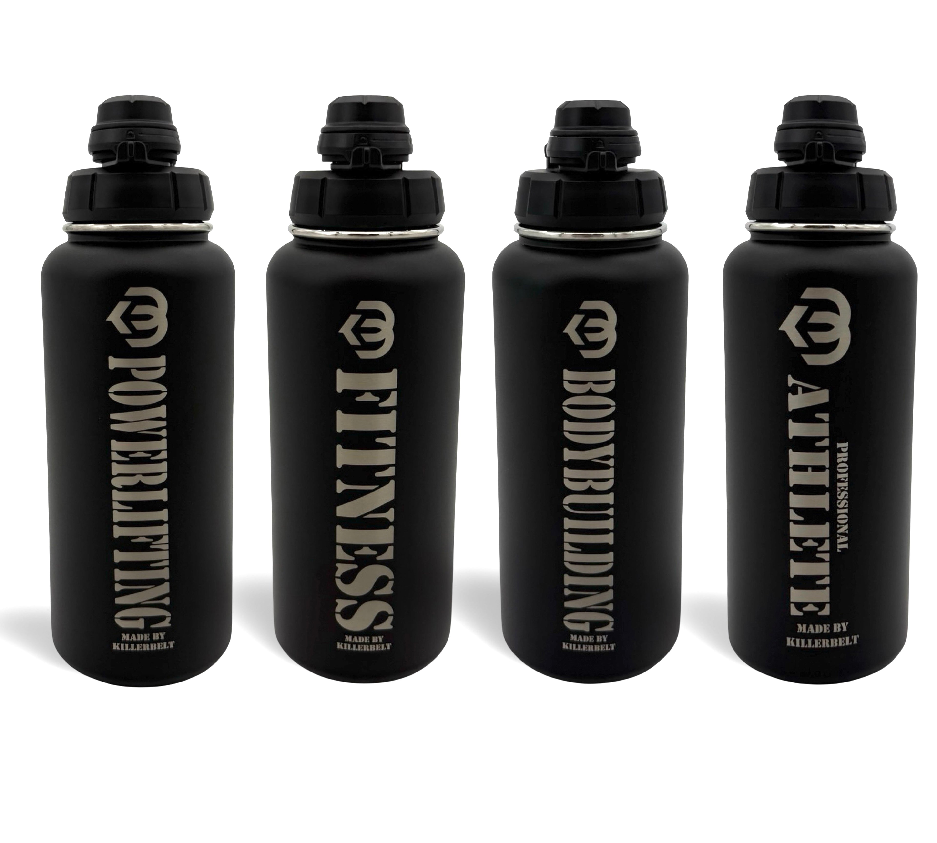 Edelstahl Wasserflasche KILLERBOTTLE Powerlifting, Bodybuilding, Athlete, Fitness